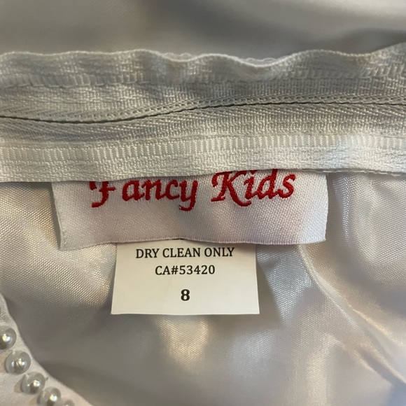 Fancy Kids - White, Size 8, Flower Girl Princess Dress, First Communion Dress - Picture 5 of 9